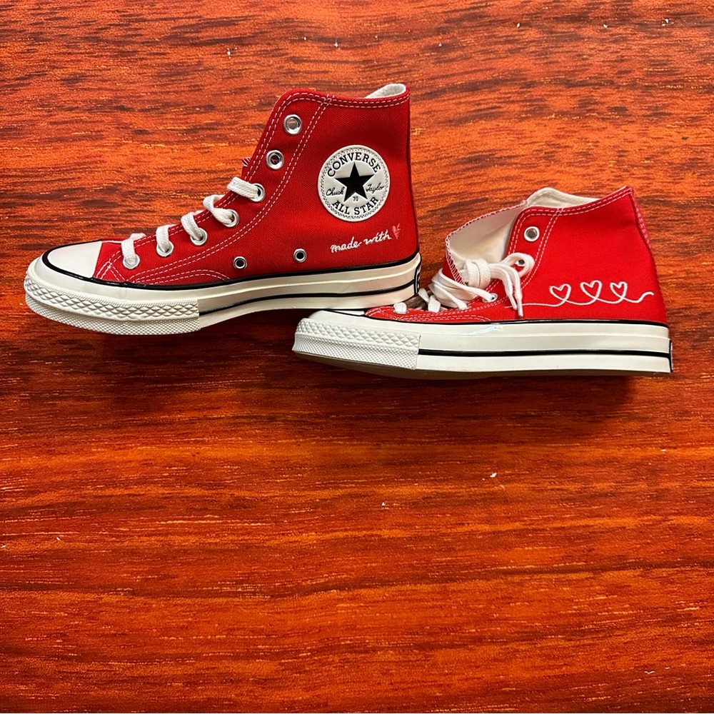 Brand New Converse Chuck Taylor Hi Valentine’s Day “Made With Love” Shoes - Sz 7 - Picture 2 of 7